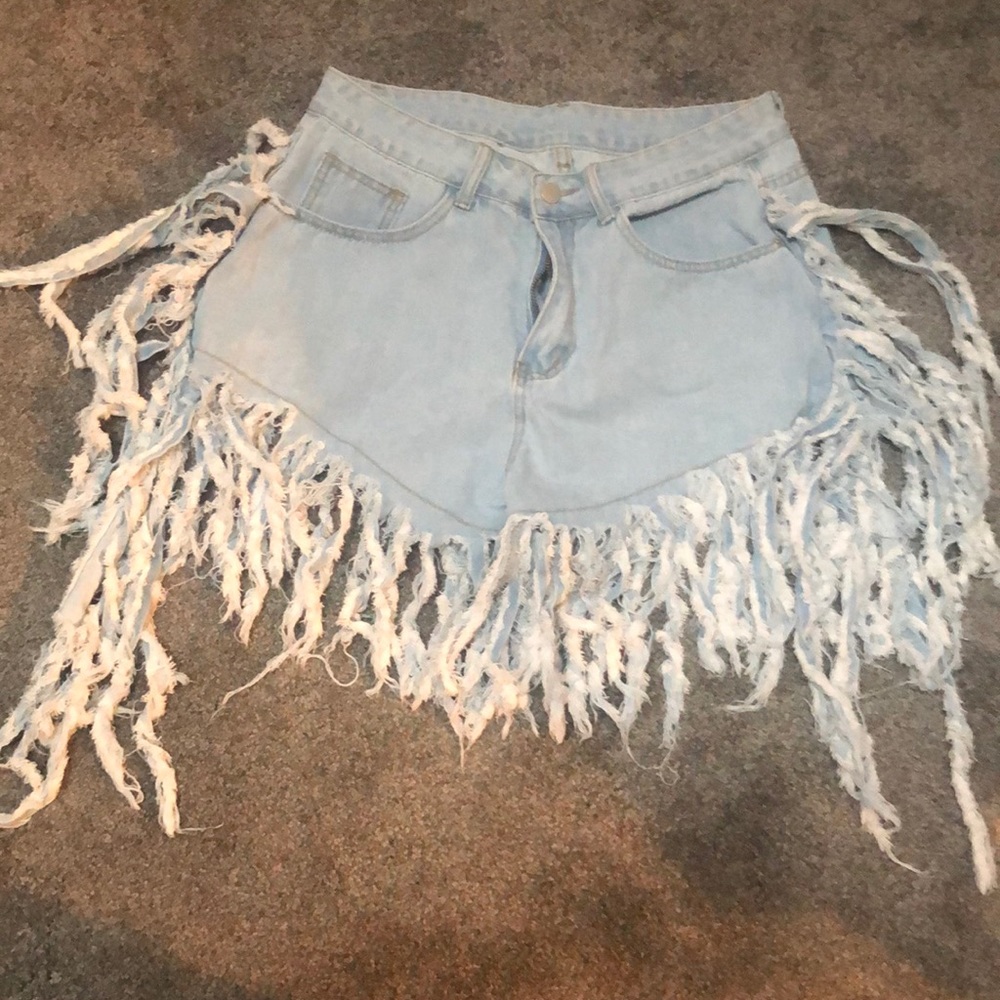 SHEIN curvy fringe shorts, size XL, worn once.